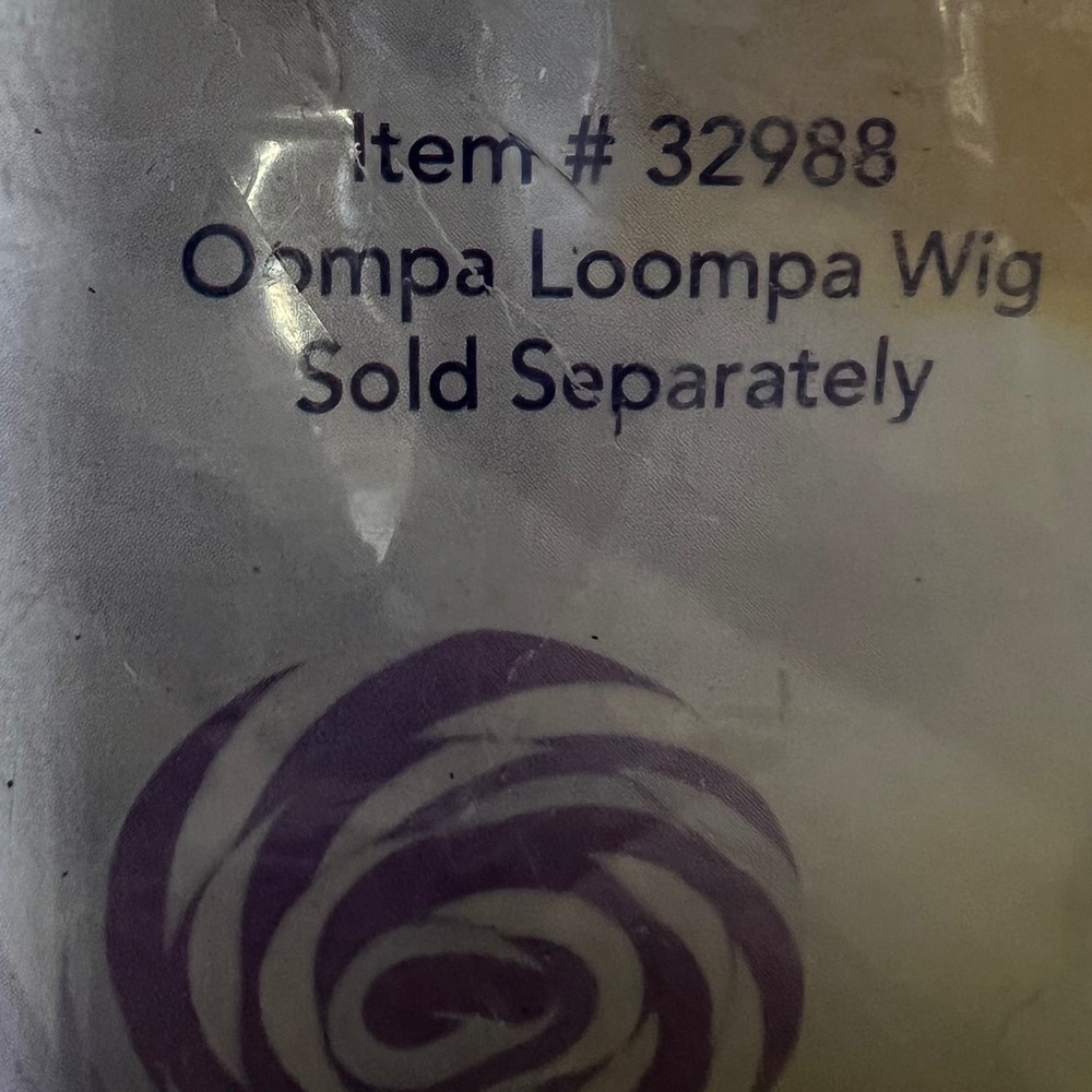 Willy Wonka‎ Oompa Loompa Costume Kids Medium 8-10 Jumpsuit Halloween 620934 - Picture 6 of 8